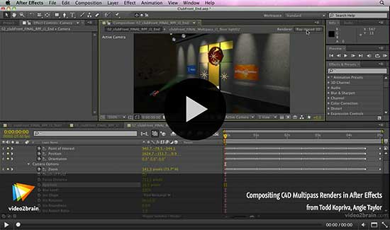 Compositing C4D Multipass Renders in After Effects